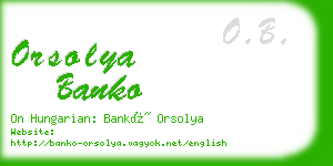 orsolya banko business card